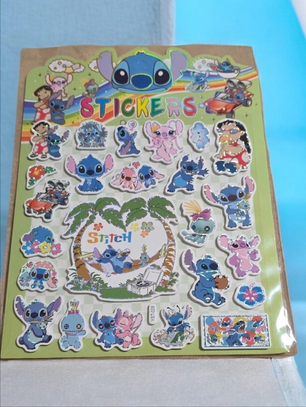 Stitches Blue Pink Multi-Color Lilo & Stitch Character Sticker Sheet